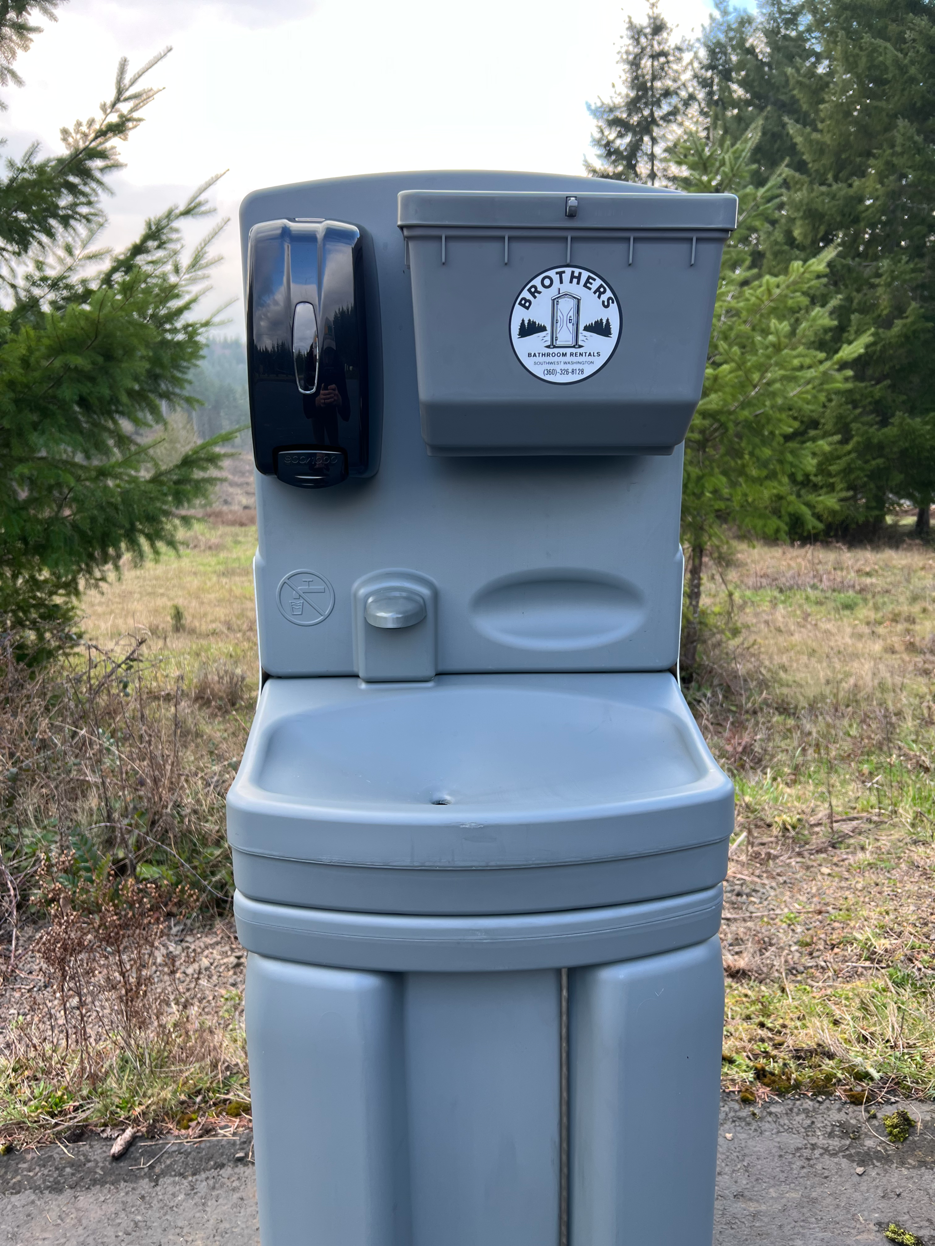 Clean porta-potty units